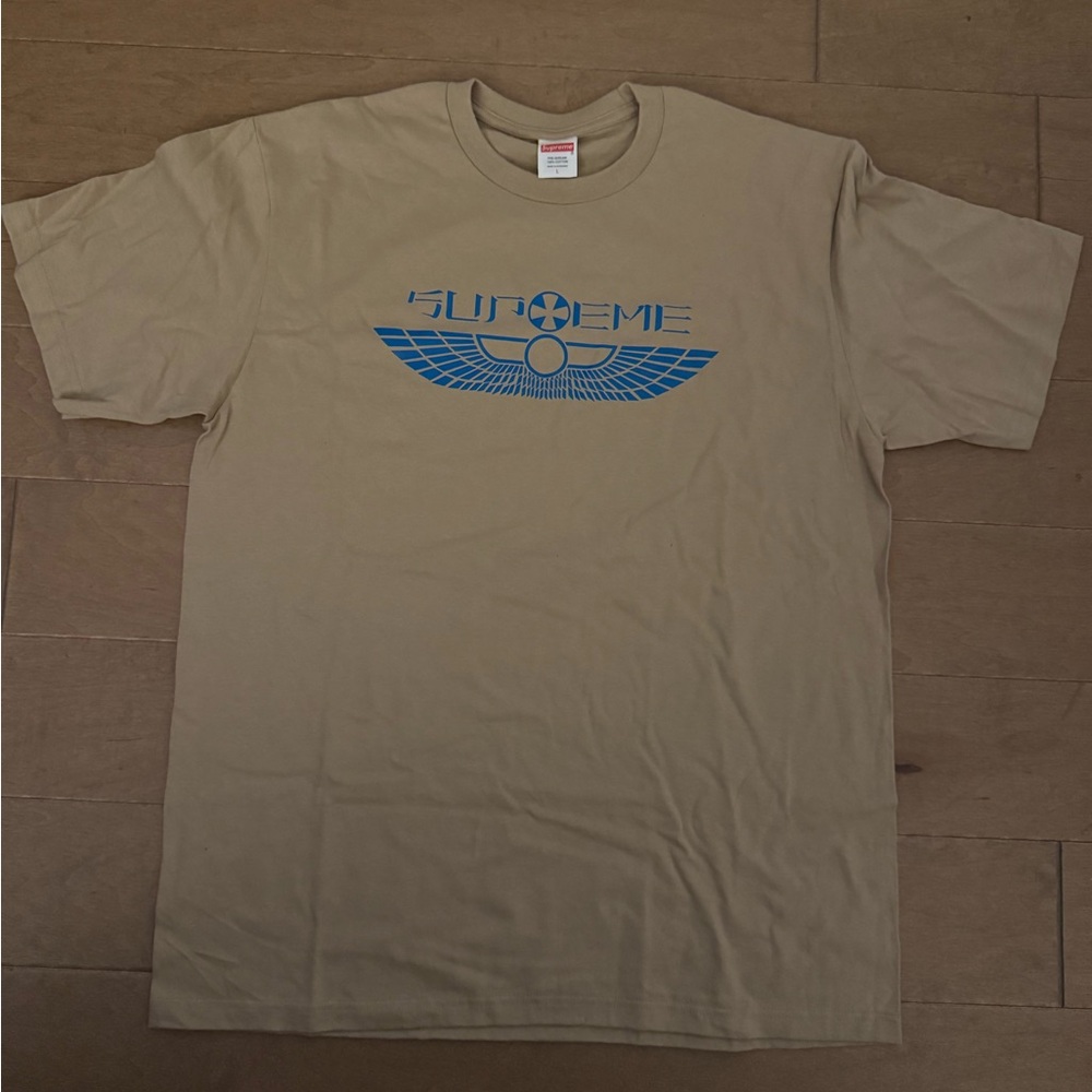 Supreme Beige Cotton Tee Large
